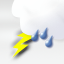 thunder, rain