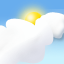 mostly cloudy