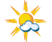 Slightly cloudy