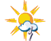 Slightly cloudy, with a tendency to storms
