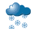 Snow falls