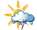 Showers or stormy rain