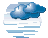 Overcast and misty