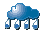 Intermittent rain or showers