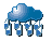 Heavy intermittent rain, or heavy showers